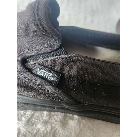 VANS Classic Slip on Black Canvas Mono Chrome Men Size 7 Women Size 8.5 - Picture 7 of 8